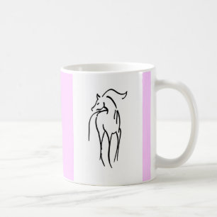 De Café Taza del ilustracion del caballo