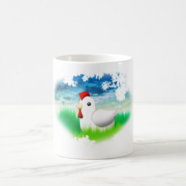 De Café Taza del ilustracion del pollo (Centro)