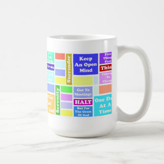 De Café taza del lema 12-Step