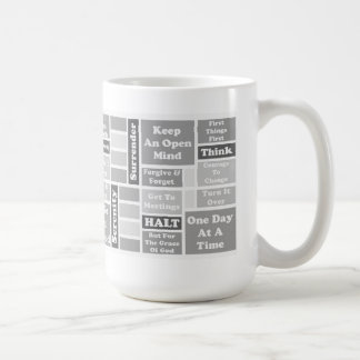 De Café taza del lema 12-Step