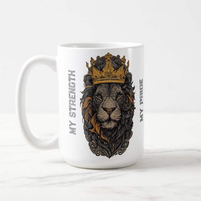 De Café Taza del León Majestuoso (Izquierda)