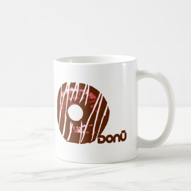 De Café taza del logotipo del donu (Derecha)