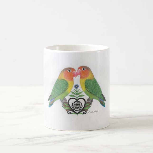 De Café taza del lovebird (Centro)