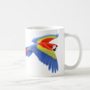 De Café Taza del Macaw del escarlata