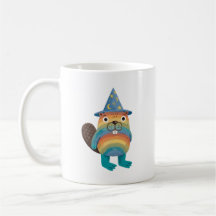 Taza del mago del castor lindo