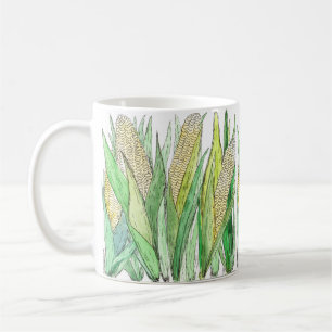 De Café Taza del maíz en la mazorca