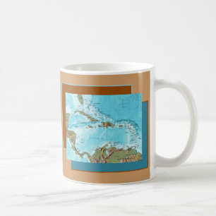 De Café Taza del mapa del Caribe