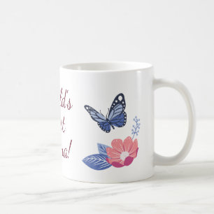 De Café Taza del Mejor Mamá del Mundo, Mariposa Floral Caf