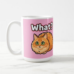 De Café Taza del meme del gato naranja esponjoso confundid
