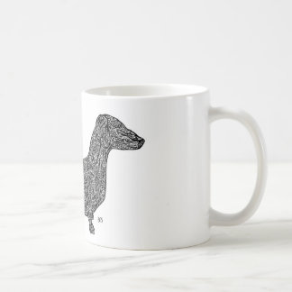 De Café Taza del modelo del Dachshund