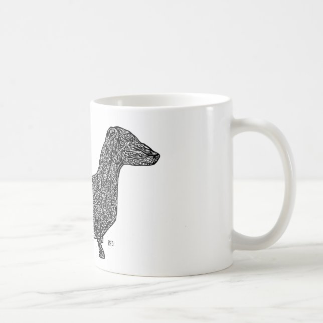 De Café Taza del modelo del Dachshund (Derecha)