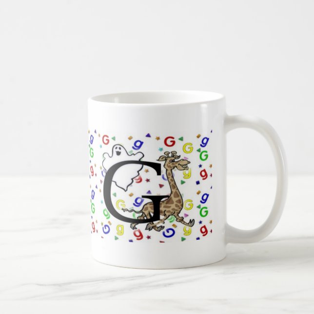 De Café Taza del monograma "G" (Derecha)
