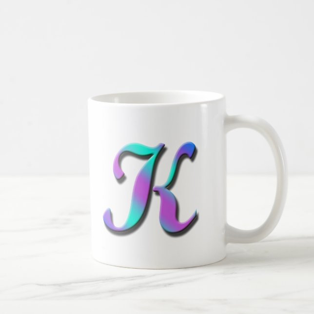 De Café Taza del monograma K (Derecha)