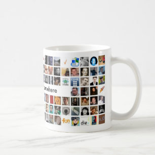 De Café Taza del mosaico del gorjeo - modificada para