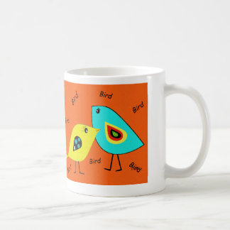 De Café Taza del naranja del pájaro del pájaro