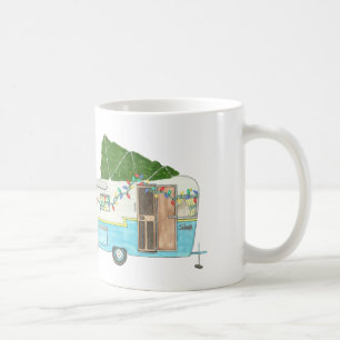 De Café Taza del navidad del campista del vintage