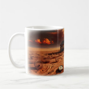 De Café Taza del Oeste Salón Última Oportunidad Atardecer 