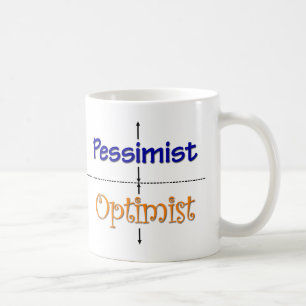 De Café Taza del Optimista-Pesimista