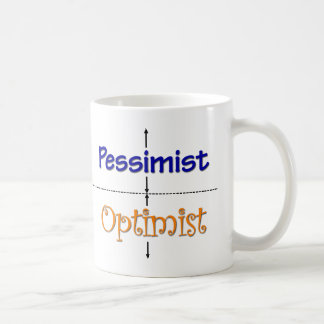 De Café Taza del Optimista-Pesimista