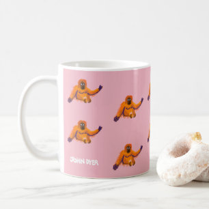De Café Taza del orangután del rosa del estilo del vintag