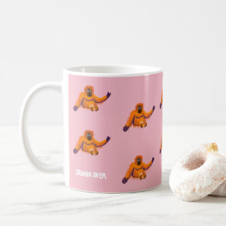 De Café Taza del orangután del rosa del estilo del vintage