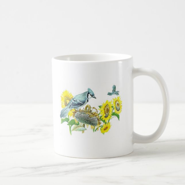 De Café Taza del pájaro - arrendajo azul (Derecha)
