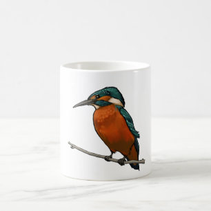 De Café Taza del pájaro del martín pescador