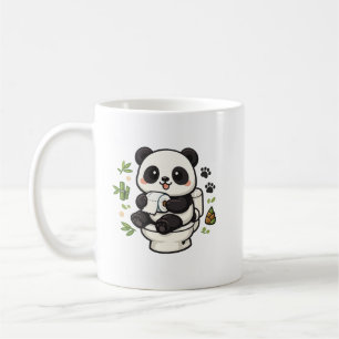 De Café Taza del Panda Lindo en el Inodoro Regalo Divertid