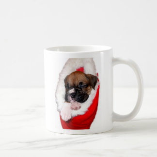 De Café Taza del perrito del boxeador del navidad