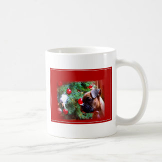 De Café Taza del perrito del boxeador del navidad