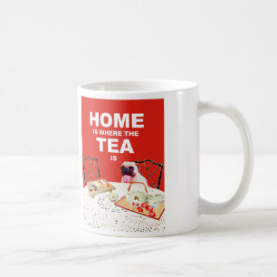 De Café Taza del perro del barro amasado - casera es donde