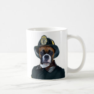De Café Taza del perro del boxeador del bombero