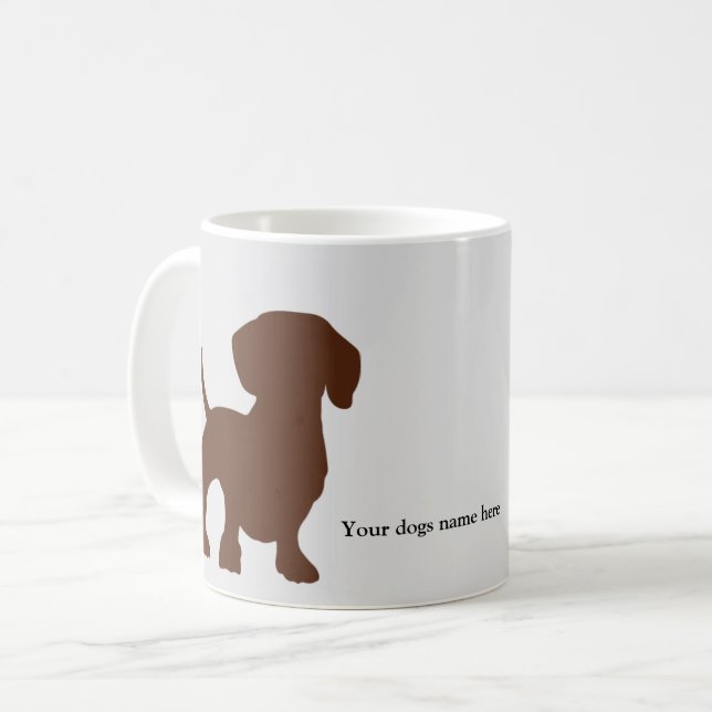 De Café Taza del perro del Dachshund (Anverso izquierdo)