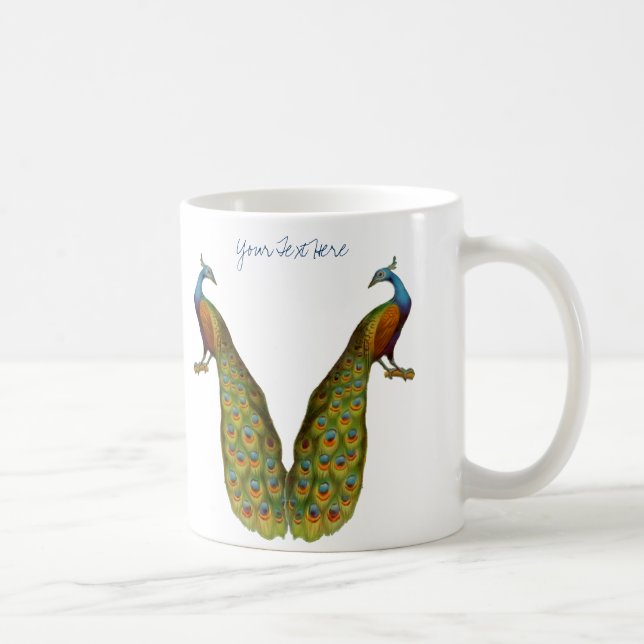 De Café Taza del personalizable del pájaro del arte del (Derecha)