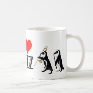 De Café Taza del pingüino del jazz