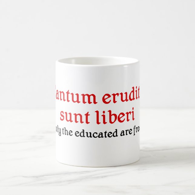 De Café Taza del profesor con la frase latina (Centro)