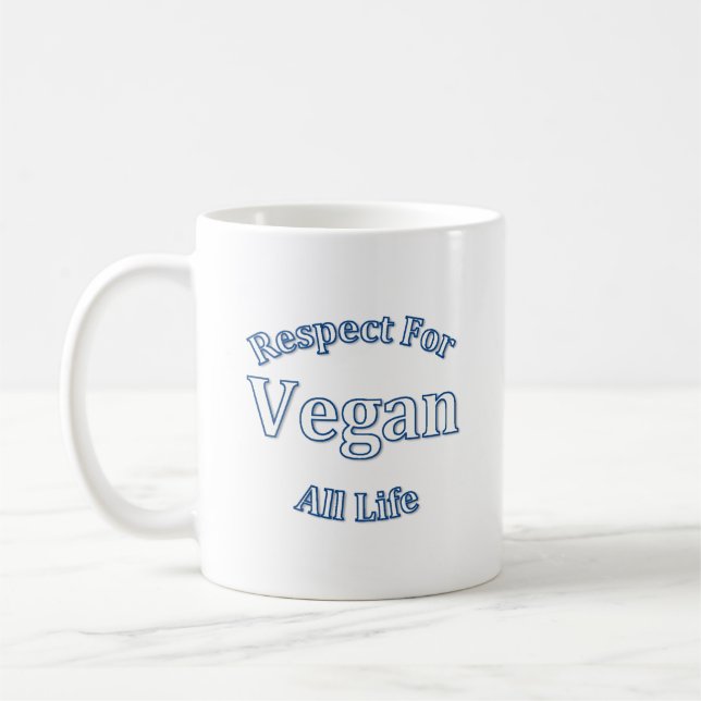 De Café Taza del respecto del vegano (Izquierda)