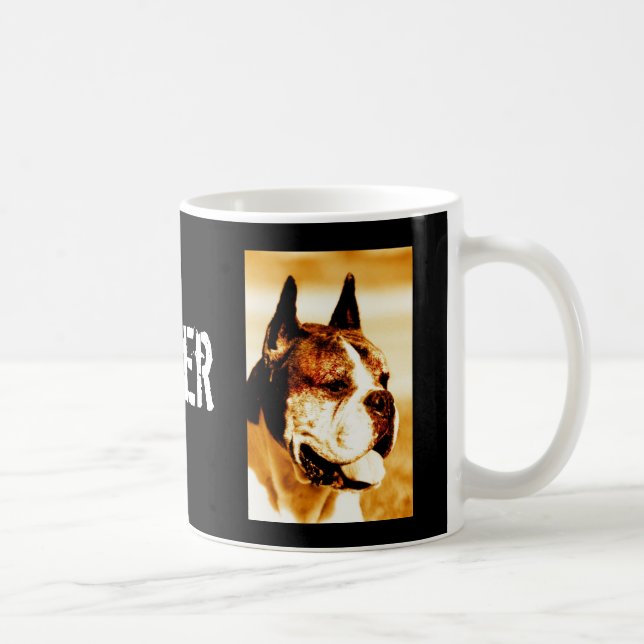 De Café Taza del retrato del perro del boxeador (Derecha)