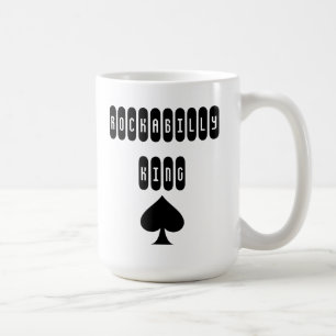 De Café Taza del rey Rockabilly con pala