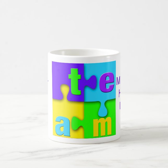De Café Taza del rompecabezas del equipo (Centro)