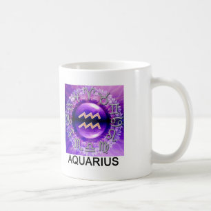 De Café Taza del Rótulo del zodiaco del acuario