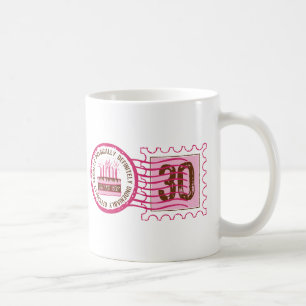 De Café Taza del sello 30 del cumpleaños