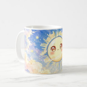 De Café Taza del Sol y Estrellas Adorable