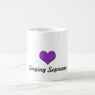 De Café Taza del soprano del canto