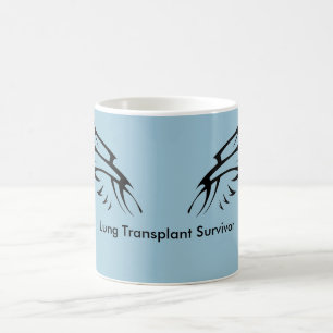 De Café Taza del superviviente del trasplante del pulmón