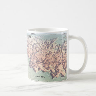 De Café Taza del sur del mapa del borde del Gran Cañón