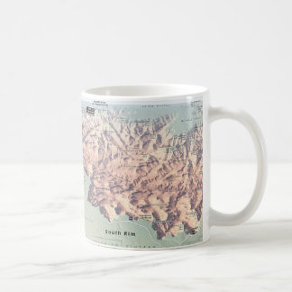 De Café Taza del sur del mapa del borde del Gran Cañón