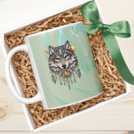 De Café Taza del tótem del espíritu del lobo | Lobo tribal