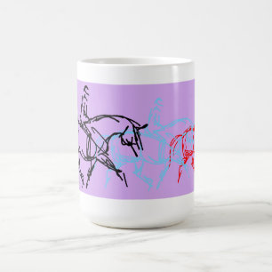 De Café Taza del trote del calentamiento - púrpura