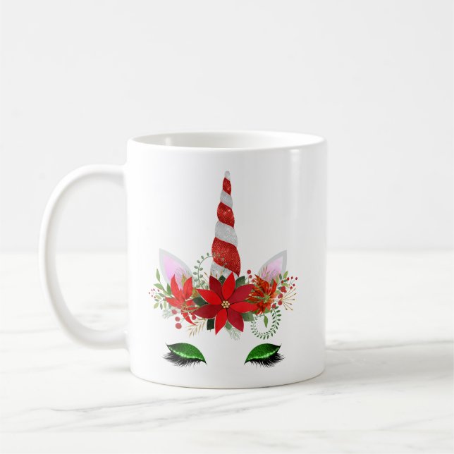 De Café Taza del unicornio del navidad (Izquierda)